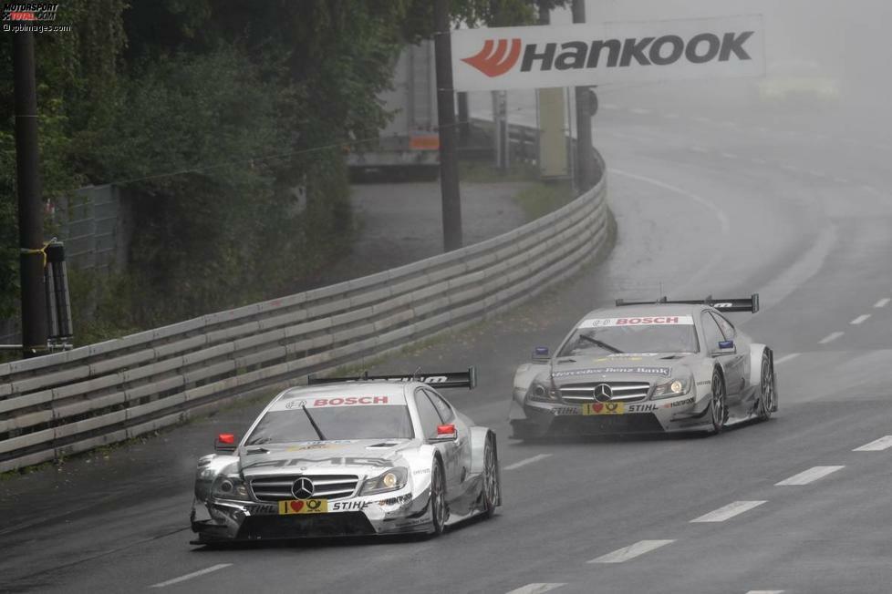 Norisring 2012: Jamie Green, damals noch im Mercedes, gewinnt den DTM-Lauf in Nürnberg. Der Norisring scheint dem Briten zu liegen, denn er konnte schon insgesamt vier Mal den Sieg auf dem Stadtkurs einfahren.