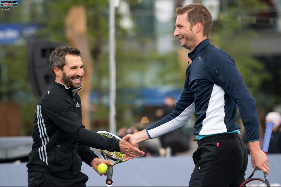Timo Glock mit Tennis-Doppel-Partner Florian Mayer