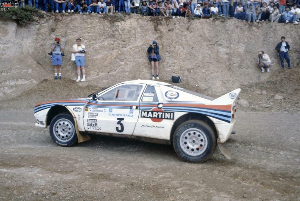 Zum letzten Mal wurde 1982 ein Auto mit Zweiradantrieb Weltmeister. Wegen Unstimmigkeiten mit Opel wechselt Röhrl zu Lancia und holt sich seinen dritten Monte-Sieg. In der WM wird es Platz zwei hinter Hannu Mikkola (Audi), weil Röhrl bewusst auf einige Rallyes verzichtet, um nicht den WM-Druck zu haben.