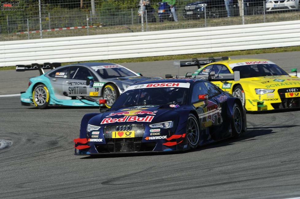 Finale Hockenheim 2014: Mattias Ekström (Audi) gewinnt zum vierten Mal in Hockenheim und sichert sich den Vize-Meister-Titel. DTM-Champion wird Marco Wittmann (BMW).