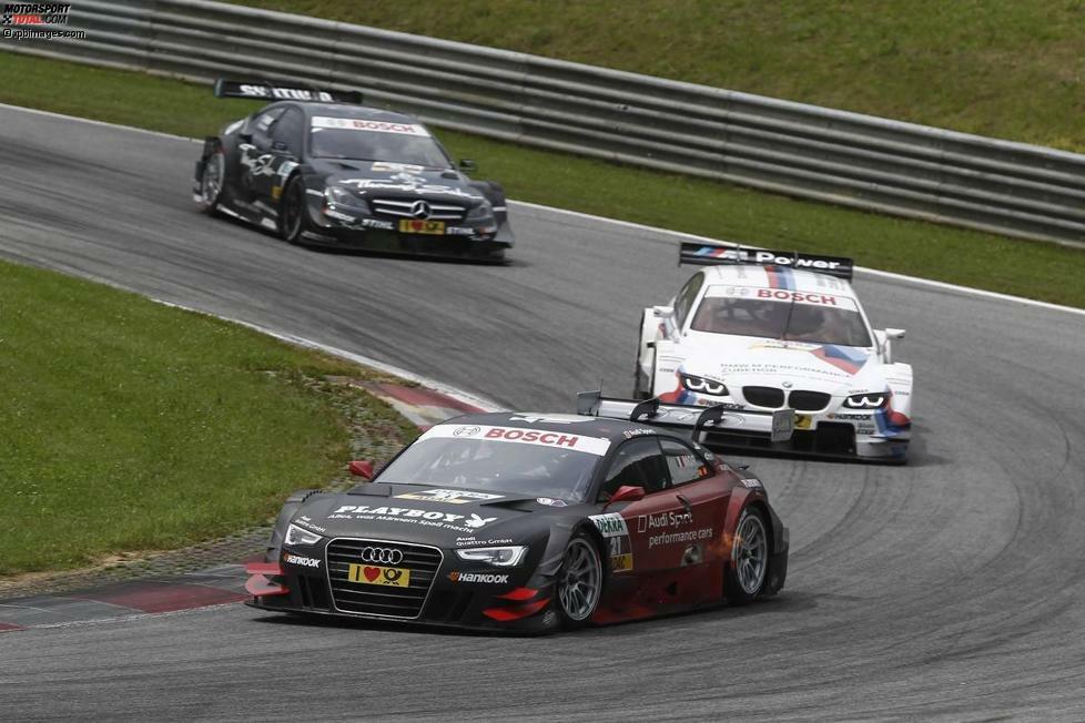 Spielberg 2012: Edoardo Mortara gewinnt im Audi sein erstes Rennen in der DTM.