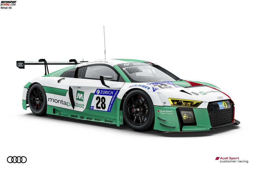 #28 Land - Audi R8 LMS: Christopher Haase, Pierre Kaffer, Christopher Mies, Connor De Phillippi