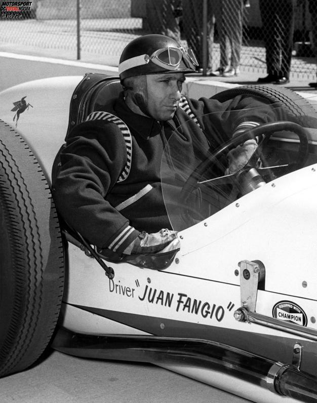Juan Manuel Fangio (fünfmaliger Formel-1-Weltmeister): Gegen Ende seiner Karriere versucht sich auch der berühmte Argentinier im Jahr 1958 in den USA. In den Trainings kommt Fangio aber nicht auf Tempo und wirft noch vor dem Rennen das Handtuch.