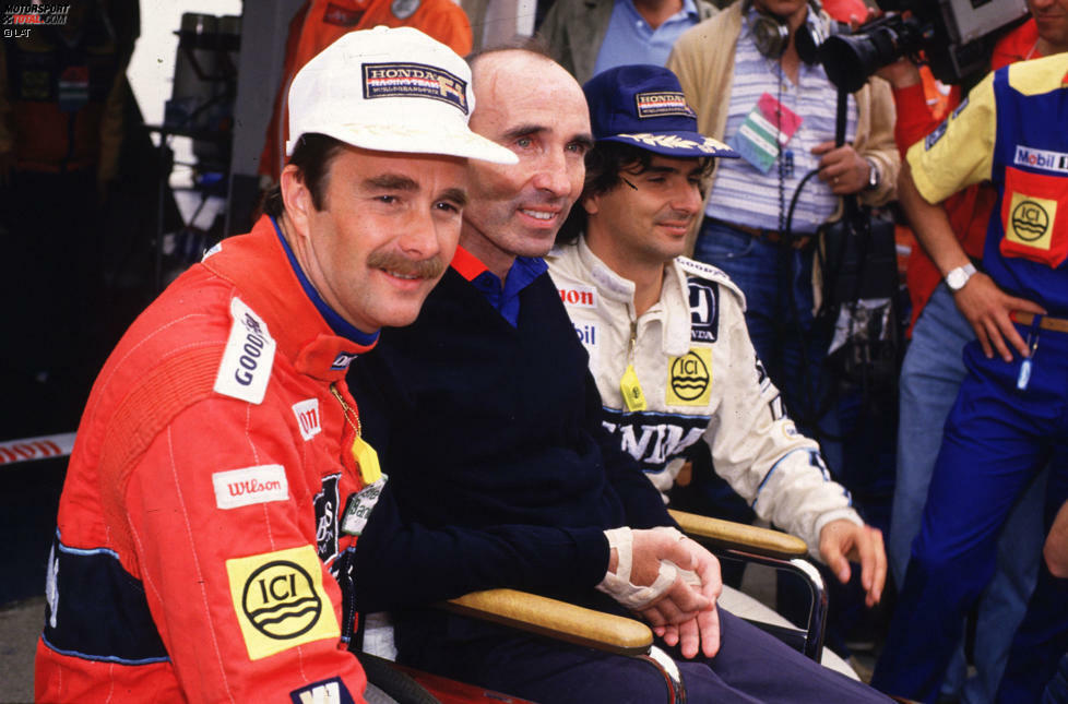 ...besonders fies lief 1986 und 1987 das Williams-Stallduell zwischen Nigel Mansell und Weltmeister Nelson Piquet. Einmal hörte der Brasilianer den Boxenfunk seines Teamkollegen ab und kam statt dem Briten selbst an die Box. Doch damit nicht genug: Das Schlitzohr bezeichnete Mansells Ehefrau außerdem als...