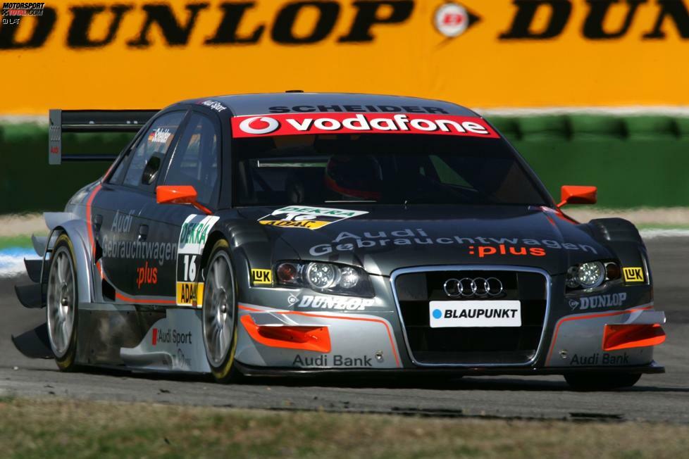 Nach einer DTM-Pause 2005 tritt Scheider im Folgejahr wieder in der Top-Tourenwagen-Serie an. Dann jedoch im Audi A4 vom Team Rosberg.