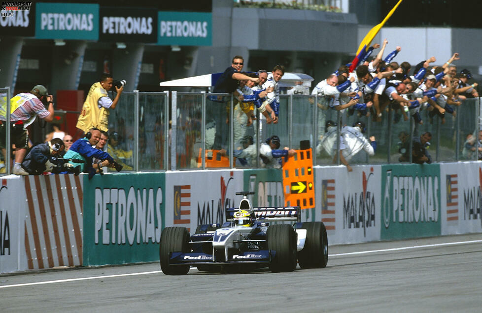 Die übrigen Sieger waren Eddie Irvine (1999), Ralf Schumacher (2002, im Bild), Giancarlo Fisichella (2006), Jenson Button (2009), Lewis Hamilton (2014) und Daniel Ricciardo (2016).