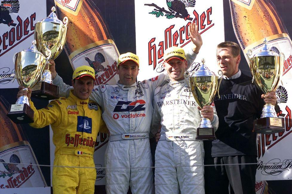 2001: Bernd Schneider (Mercedes) - Auch im folgenden Jahr ist Schneider nicht zu schlagen. Dieses Mal beträgt sein Vorsprung auf den zweitplatzierten Uwe Alzen (Mercedes) sogar ganze 60 Zähler. Durch seinen Triumph macht sich der Rekordchampion zum ersten Meister, der seinen Titel erfolgreich verteidigen kann.