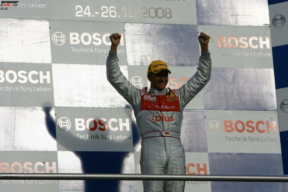 2008: Timo Scheider (Audi) - Erneut entscheidet sich der Titelkampf erst im letzten Rennen. Scheider siegt in Hockenheim vor Paul di Resta (Mercedes) und sichert sich damit auch erstmals den Titel. Vizemeister di Resta steht zwar in den letzten fünf Rennen des Jahres immer auf dem Podium, am Ende fehlen aber vier Punkte.