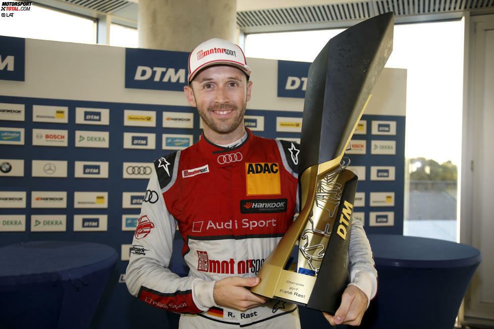 2017: Rene Rast (Audi) - Als Rookie in seiner ersten vollen DTM-Saison gewinnt Rene Rast beim spannenden DTM-Finale in Hockenheim den Fahrertitel und lässt seine Audi-Kollegen Mattias Ekström, Jamie Green und Mike Rockenfeller hinter sich. Zur Meisterfeier des DTM-Champions und Rosberg-Fahrers reist Formel-1-Weltmeister Nico Rosberg an.