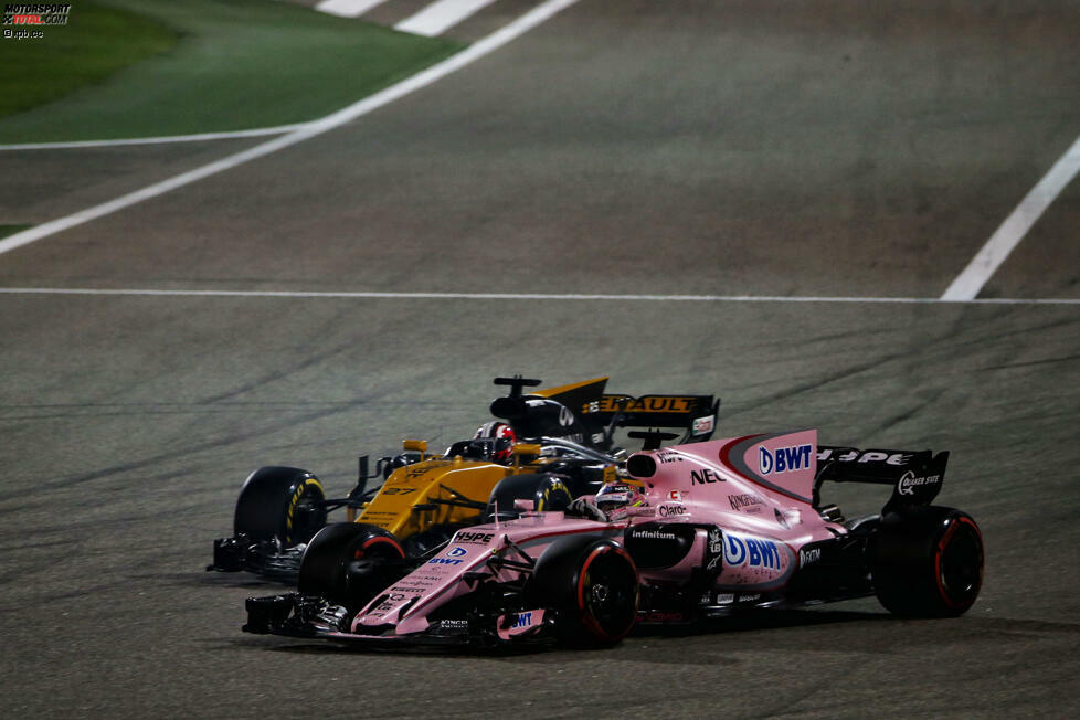 Nico Hülkenberg kann P7 aus dem Qualifying nicht halten, weil Renault die Motorleistung im Rennen immer noch drosseln muss - aus Angst um die Haltbarkeit. Das Duell gegen seinen Ex-Teamkollegen Sergio Perez (7.) verliert er. Als Neunter holt er aber immerhin seine ersten beiden Punkte.
