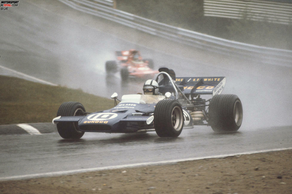 Mark Donohue (1971), dritter Platz: Der US-Amerikaner ist ein kompletter Fahrer und angehender Star der CanAm-Serie, als er mit 34 Jahren für Boss Roger Penske einen Abstecher in die Formel 1 unternimmt und im kanadischen Mosport im Regen glänzt. Doch Donohue ist enttäuscht. Er erzählt jedem, dass es nur an den Bedingungen gelegen hätte.