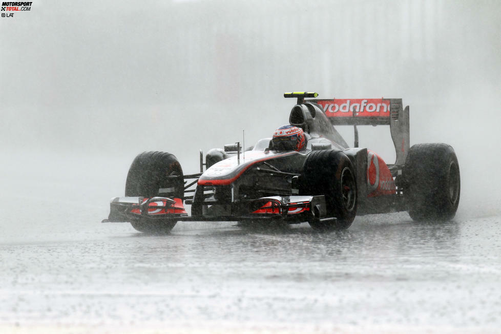 #9: Jenson Button. Vielleicht nicht der begnadetste Regenfahrer, wenn es um den schieren Speed geht. Aber der 