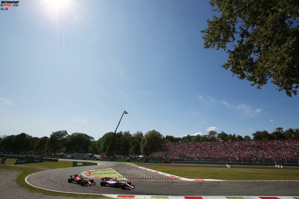 ... dieses Jahr in Monza Daniel Ricciardo: Als der durchs Feld pfügende Red-Bull-Pilot per Funk informiert wird, dass als nächster Monaco-Nachbar Felipe Massa an der Reihe ist, leckt er Blut: 