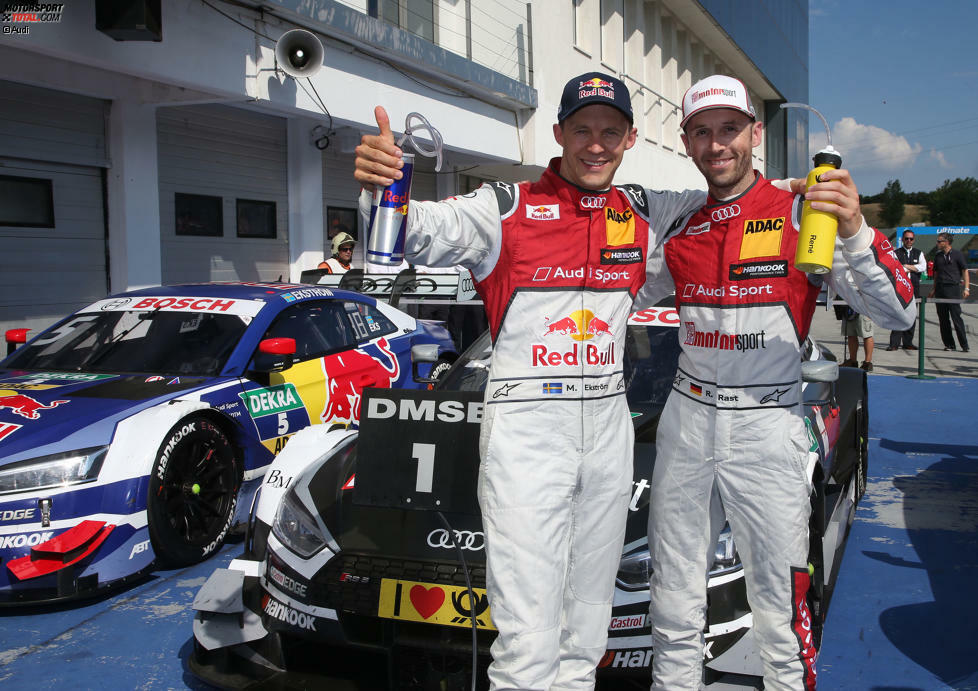 Nur drei Punkte beträgt am Ende der Vorsprung von Champion Rene Rast auf Vizemeister Mattias Ekström. So knapp war es in der DTM-Historie nur 1987 und 2007.