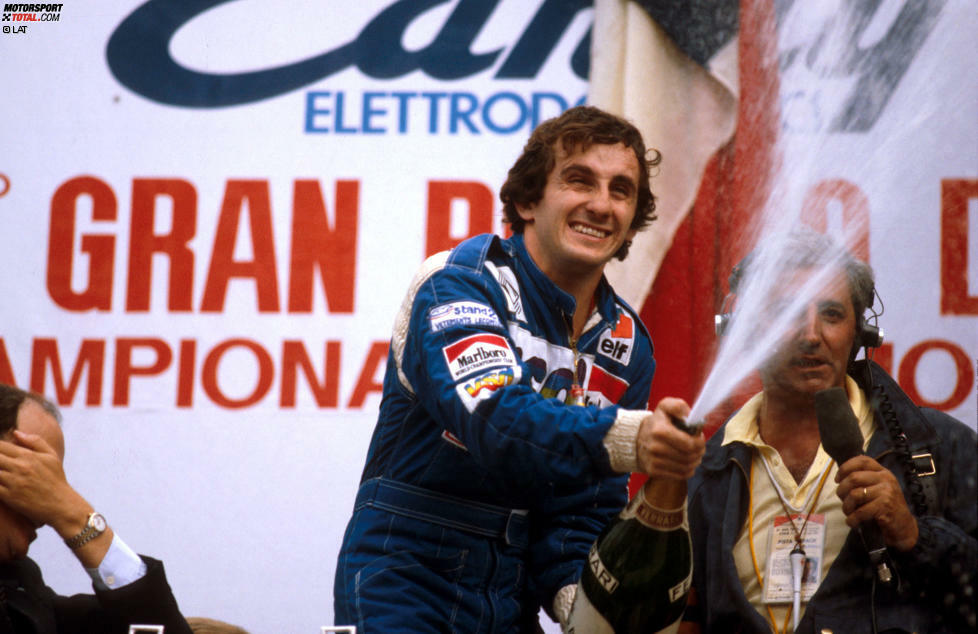Vor dem viermaligen Weltmeister Alain Prost zieht Ecclestone nur den Hut: 