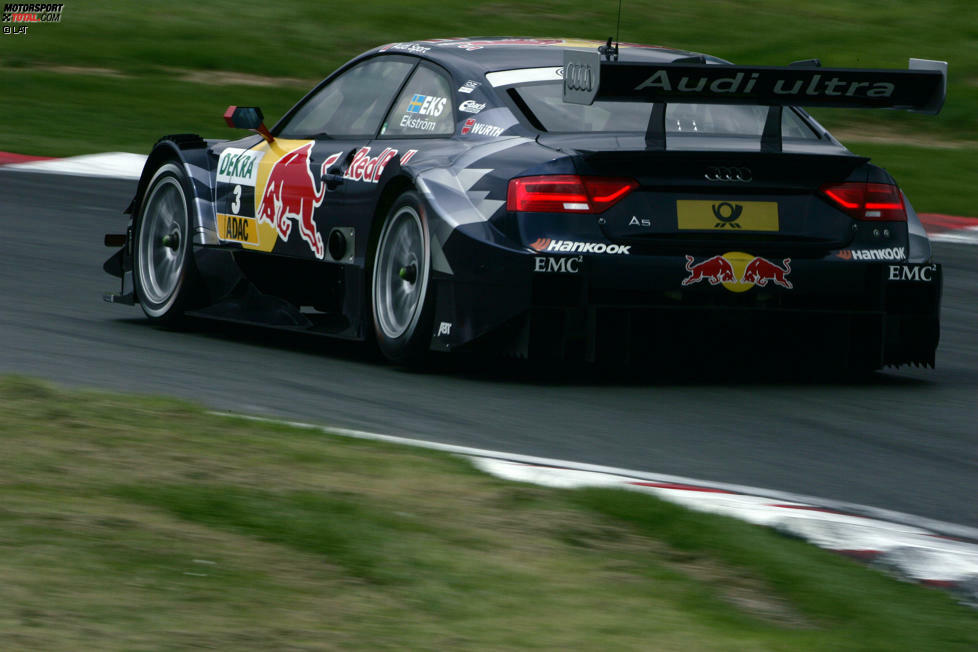 2012 hat Mattias Ekström nach dem Wechsel auf den neuen Audi A5 kaum Chancen in der Meisterschaft. Spaß hat er dennoch: Beim Showevent im Münchener Olympiastadion, das dem bevorstehenden BMW-Comeback geschuldet ist, schlägt er alle Gegner.