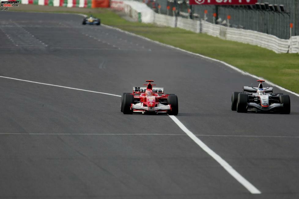 Räikkönens Aufholjagd 2005 ist der einzige Sieg eines Fahrers, der von außerhalb der Top 6 gestartet ist. Der damalige McLaren-Pilot fuhr von P17 ganz nach vorne. Bei 28 Rennen in Suzuka kam der Sieger 13 Mal von der Pole. Elfmal gewann der zweitplatzierte Fahrer der Startaufstellung.