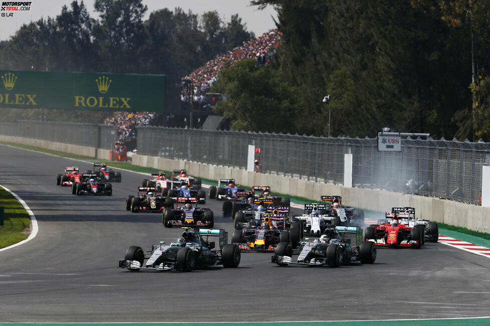 Neunmal wurde der Grand Prix von Mexiko von der Pole-Position aus gewonnen, inklusive beider Rennen der aktuellen Ära: Nico Rosberg 2015 und Lewis Hamilton 2016.