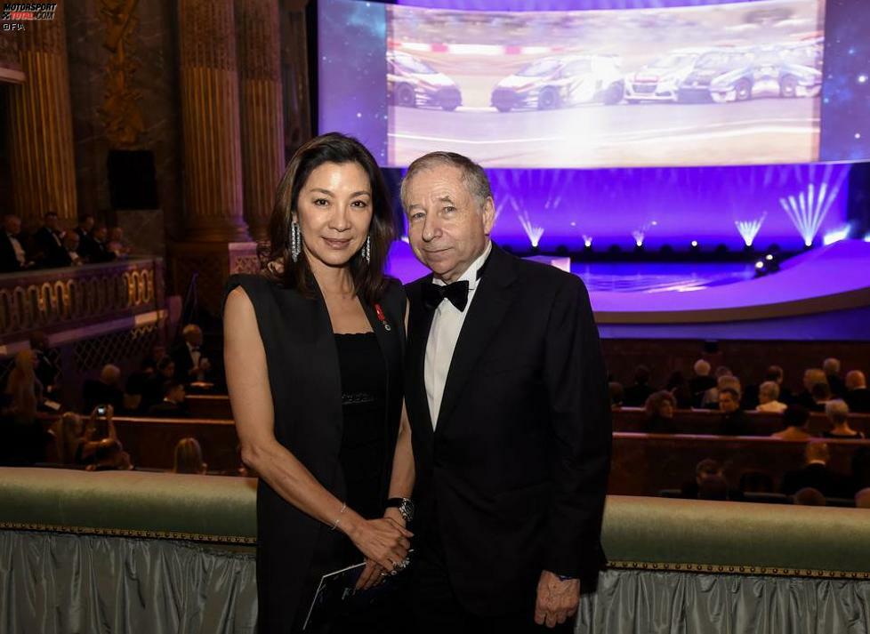 Gastgeber Jean Todt begrüßte seine Gäste in Begleitung seiner Ehefrau, dem früheren Bond-Girl Michelle Yeoh.