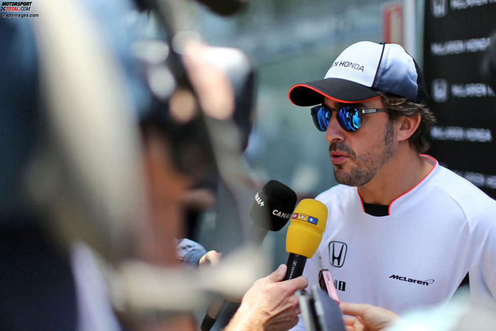 Fernando Alonso (McLaren): Jahresgehalt 18,7 Millionen Euro, Vertrag läuft Ende 2017 aus.