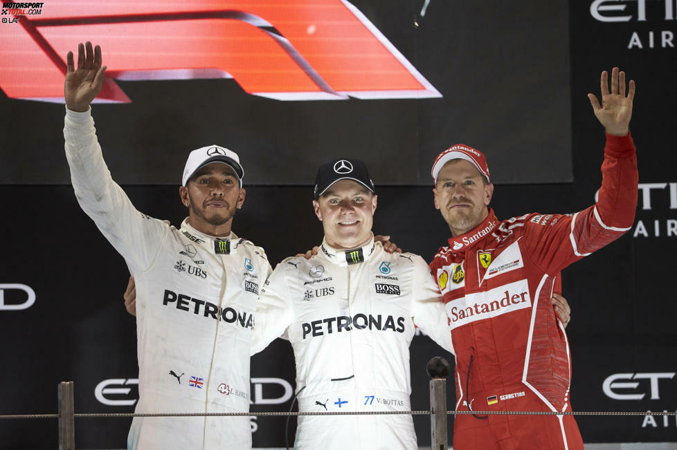 Die Highlights zum Durchklicken: Dritter Sieg für Valtteri Bottas, keine Chance für Lewis Hamilton. Der verzweifelt beim Versuch, seinen Mercedes-Teamkollegen zu überholen: 