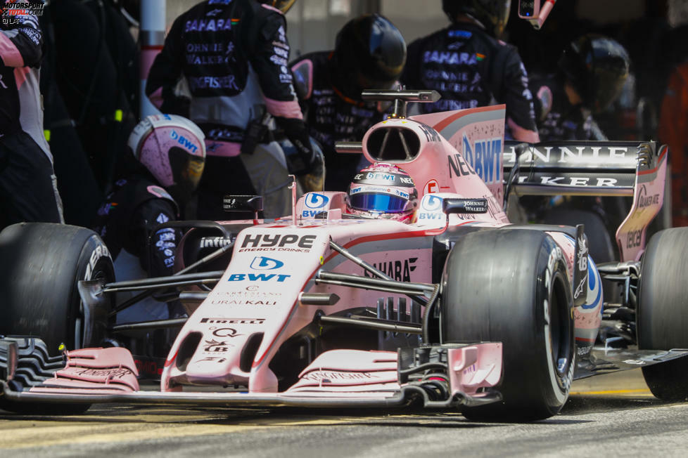 Unauffällig, aber effizient entwickelt sich Force India zum Punktehamster der Saison. Obwohl bei Sergio Perez' Boxenstopp ein Rad klemmt, belegen der Mexikaner und Esteban Ocon die Plätze vier und fünf. In der WM hat das Mallya-Team auf P4 mehr als doppelt so viele Punkte wie Verfolger Toro Rosso!