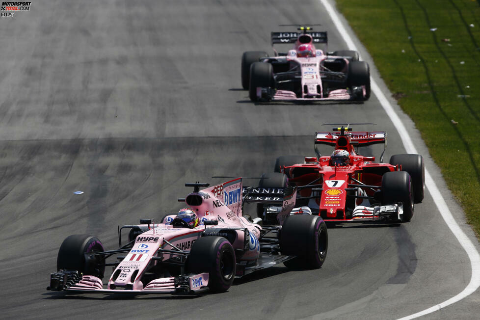 Stattdessen rollt der Ferrari-Express von hinten heran. Räikkönen verliert den Platz gegen Vettel wegen eines Bremsdefekts und schleppt sich als Siebter ins Ziel. Vettel zwingt Ocon mit einem Überraschungsangriff in Runde 66 in den Notausgang - und hat Glück, als er sich ein paar Meter weiter selbst verbremst.