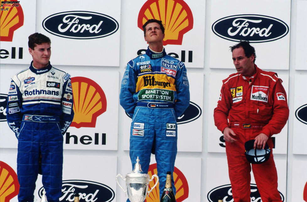 Michael Schumacher (Brasilien 1995) - Ein Jahr später stehen Schumacher und Benetton erneut im Mittelpunkt - und das gleich beim ersten Saisonrennen! In Interlagos gewinnt der neue Weltmeister vor David Coulthard (Williams), doch beide werden disqualifiziert, weil das Benzin in ihren Autos Unregelmäßigkeiten aufweist.