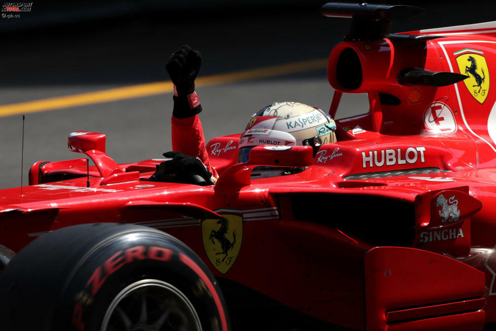 Für Vettel läuft's wie am Schnürchen: Erst einmal in Führung, hängt er Räikkönen binnen 17 Runden um 10,5 Sekunden ab. Dritter Sieg im sechsten Rennen: Jetzt kann er sich in Montreal schon eine Nullnummer leisten, und er würde trotzdem garantiert als WM-Leader nach Baku kommen - selbst wenn Hamilton gewinnen sollte.