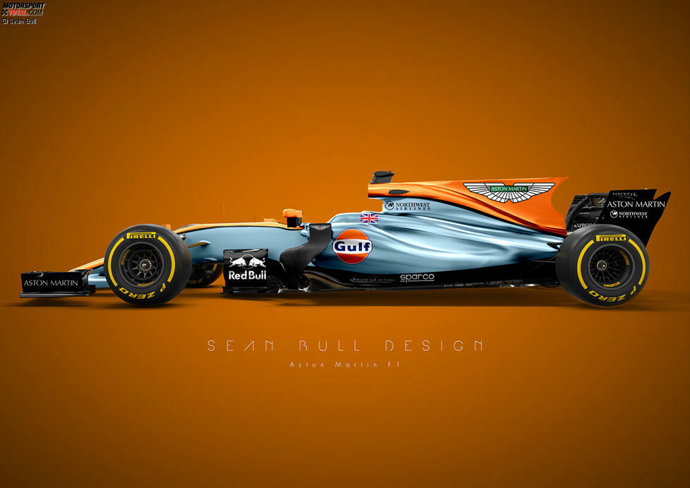 Und auch die aus Le Mans bekannte Gulf-Lackierung vermochte sich nicht durchzusetzen. Allerdings nahm Sean Bull dieses Design als Inspiration.