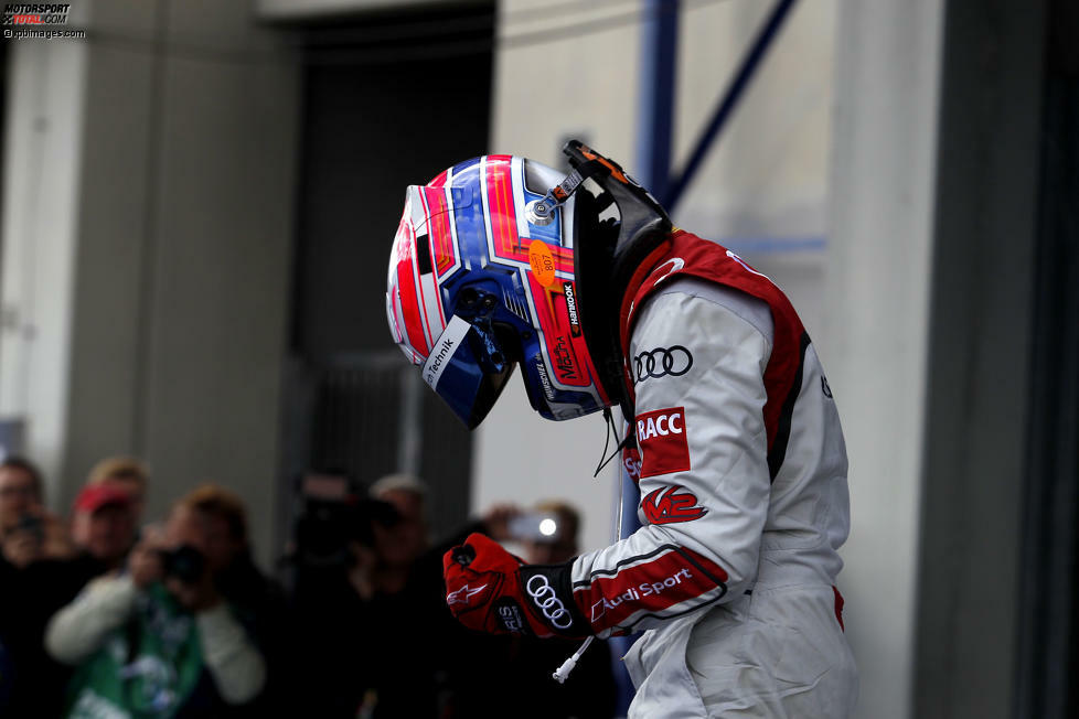 Nürburgring 2015, Rennen 2: Audi-Fahrer Miguel Molina gewinnt sein erstes Rennen in der DTM. Im Jahr darauf folgen zwei weitere Siege für den Spanier, der Ende 2016 die DTM verlässt.