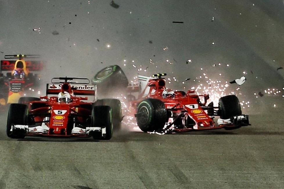 Das Formel-1-Rennen in Singapur: Wie Vettel den Startcrash ausgelöst und Hamilton souverän gewonnen hat
