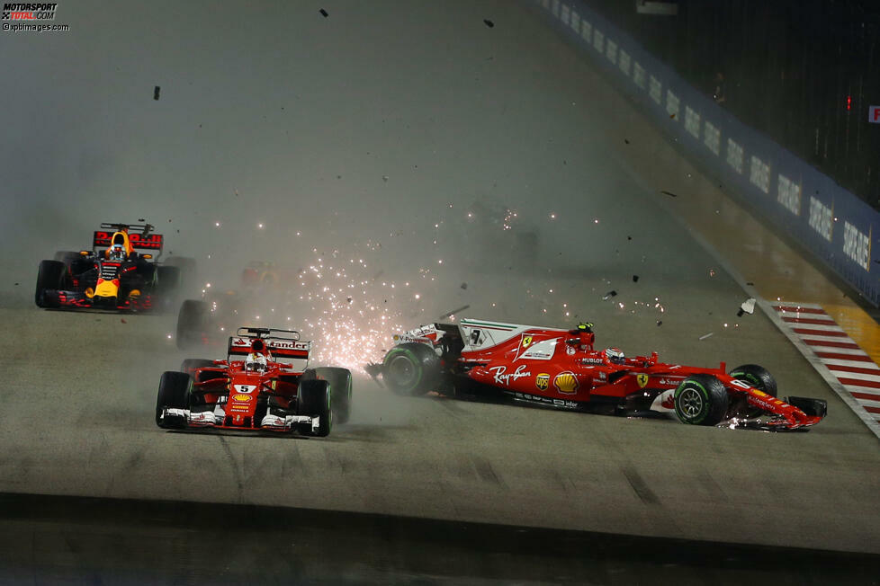Nach dem Startcrash in Singapur steht Sebastian Vettel mit dem Rücken zur Wand. 28 Punkte liegt er nun hinter Lewis Hamilton. Wie realistisch sind seine Titelchancen in der Formel-1-Saison 2017 jetzt noch? Wir schauen uns die sechs verbleibenden Rennen des Jahres einmal ganz genau an und wagen eine Prognose.