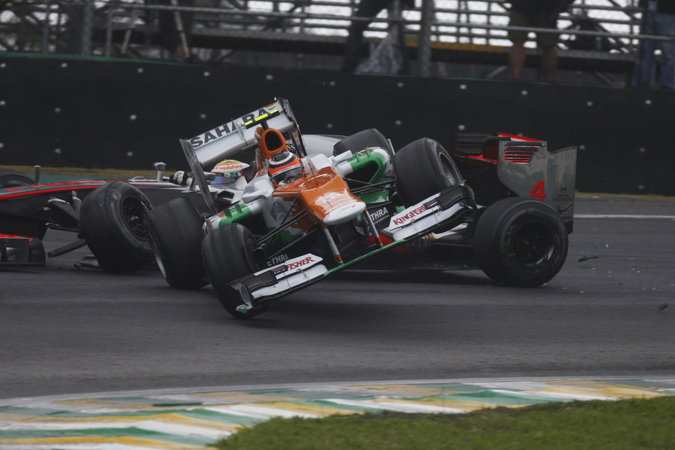 In Singapur 2017 holt sich Nico Hülkenberg einen ungewollten Rekord: Er hat die meisten Starts ohne Podestplatz (Stand: Saisonende 2022)