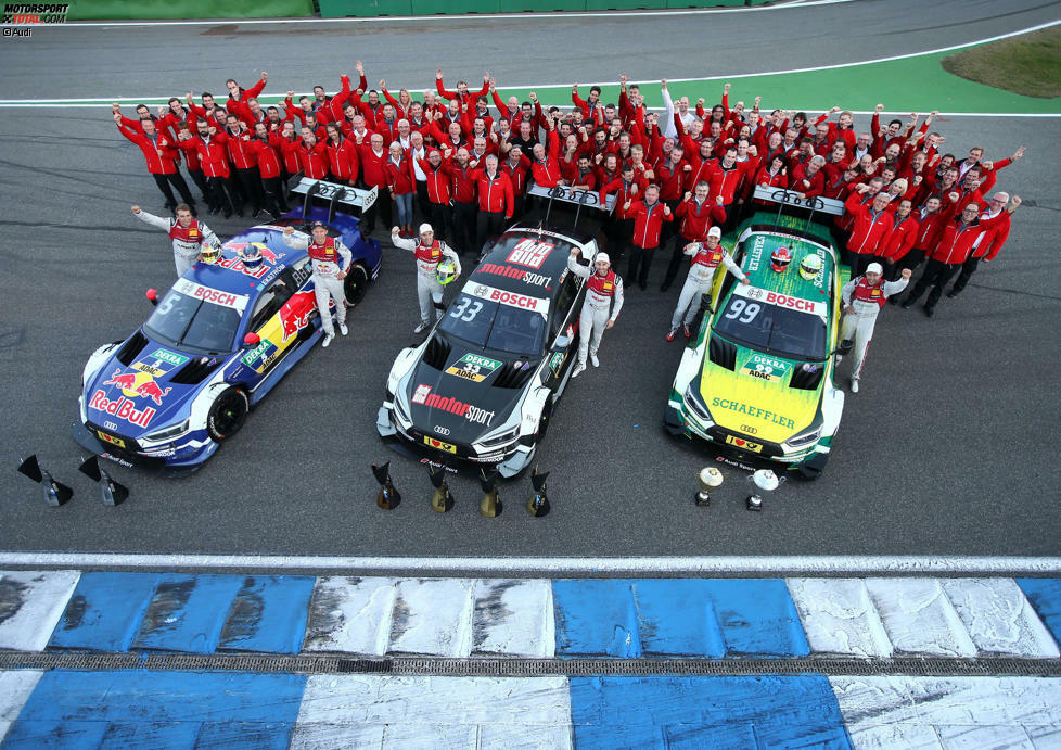 Top: Audi. Die Meistertitel in der Fahrer-, Team- und Herstellerwertung gehen in diesem Jahr alle an die Ingolstädter. Herzlichen Glückwunsch!