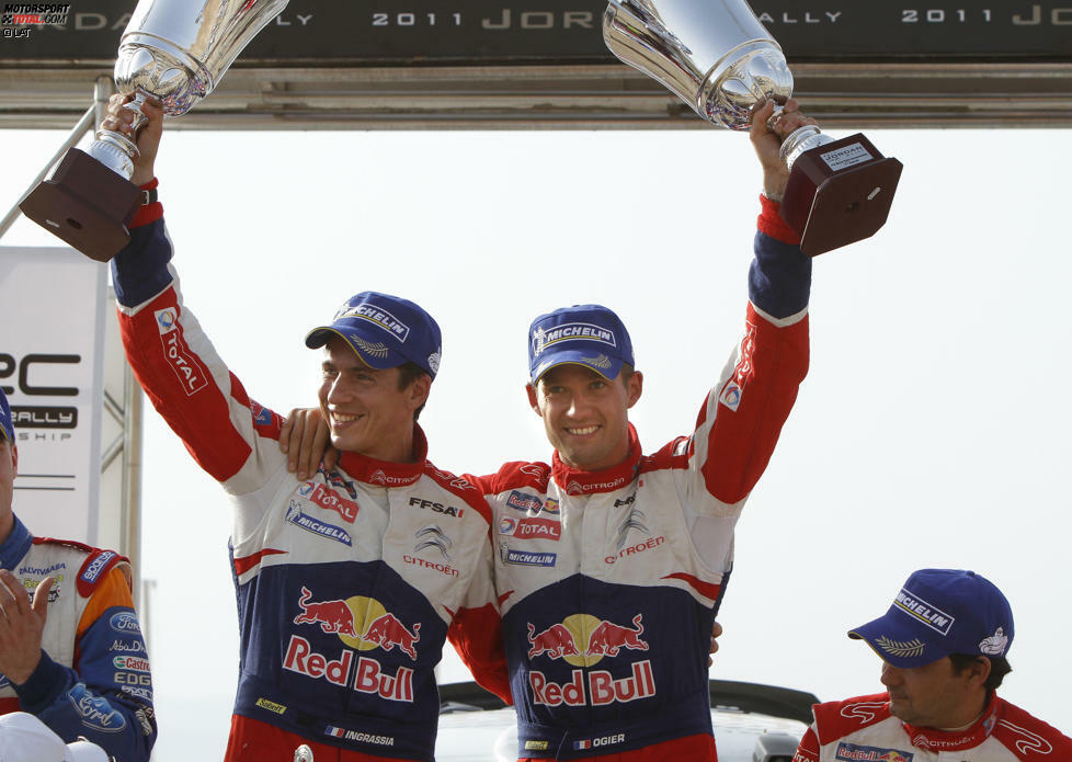 ... Sebastien Ogier (Citroen) gewinnt mit minimalem Vorsprung von 0,2 Sekunden! Aber bei der ...
