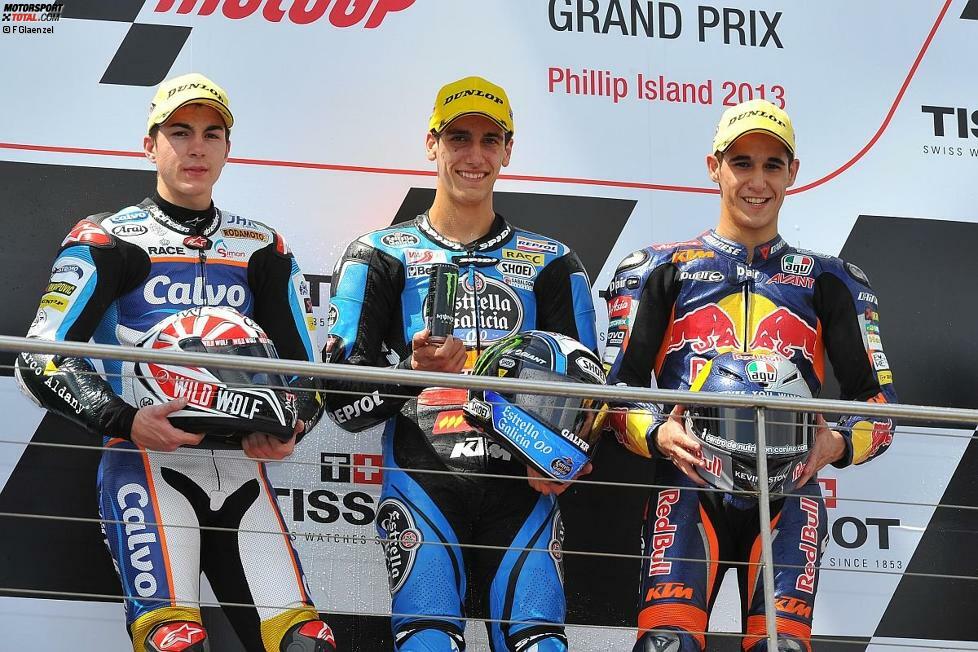 2013 wechselt das Team zu KTM. Rins liefert sich einen erbitterten Dreikampf mit Luis Salom und Maverick Vinales um den WM-Titel. Rins gewinnt sechs Rennen und steht acht weitere Male auf dem Podest. Die WM-Entscheidung fällt erst beim Finale in Valencia.