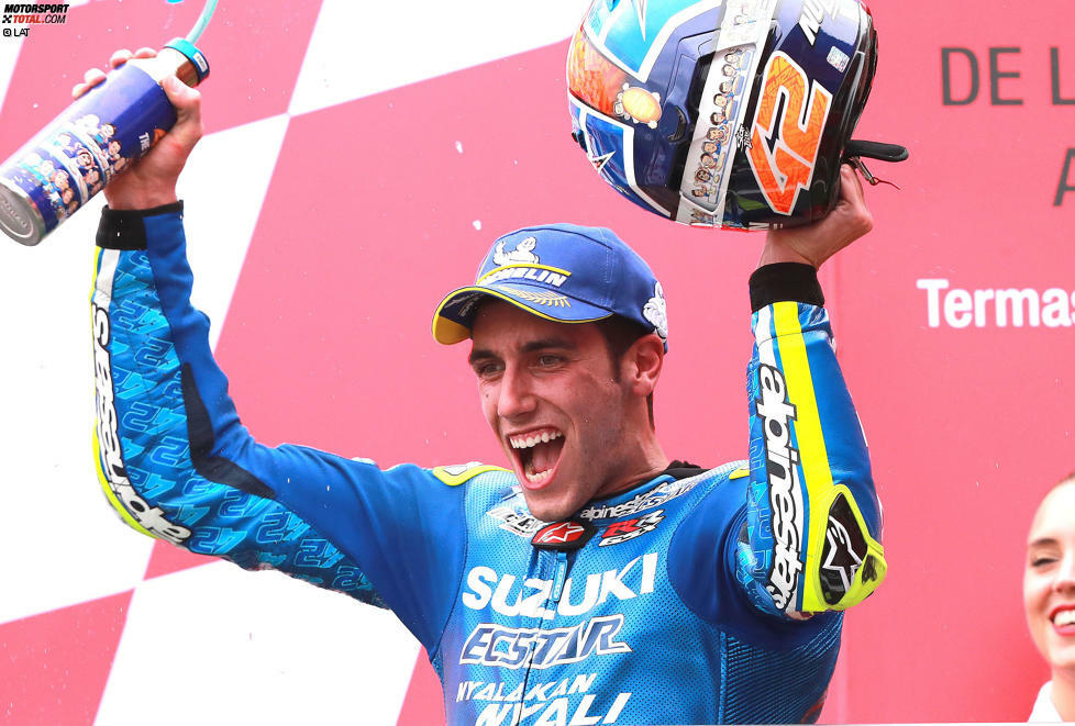 2018 holt der Spanier gleich beim zweiten Saisonrennen in Argentinien als Dritter seinen ersten Podestplatz in der Königsklasse. Insgesamt steht er in seiner zweiten MotoGP-Saison für Suzuki fünfmal auf dem Podium.