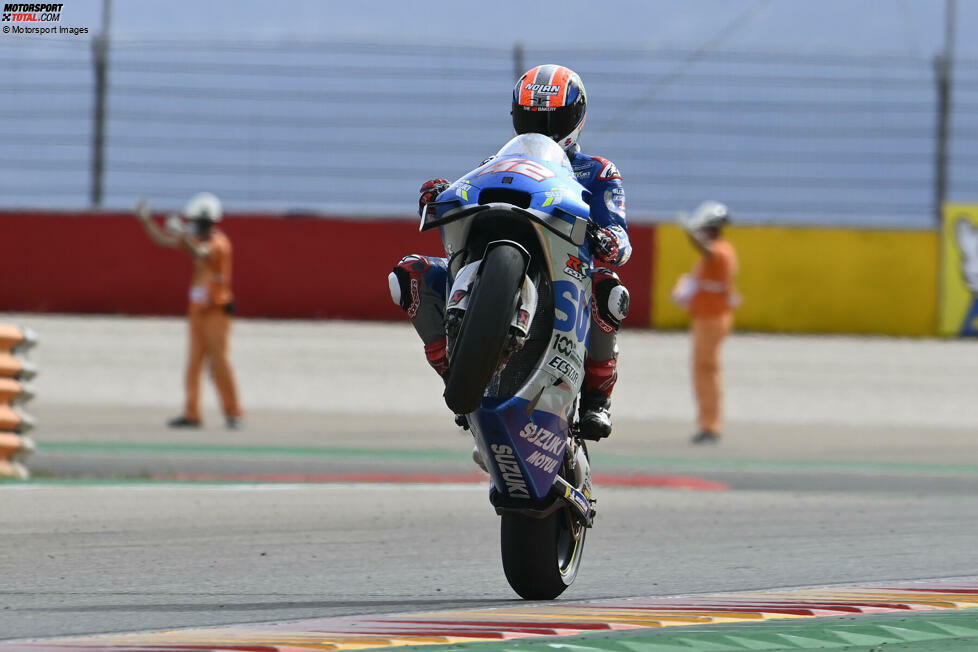 Trotzdem kam Rins bei den folgenden Rennen immer mehr auf Speed. In Barcelona stand er als Dritter auf dem Podest. Dann klappte es in Aragon mit dem ersten Saisonsieg.