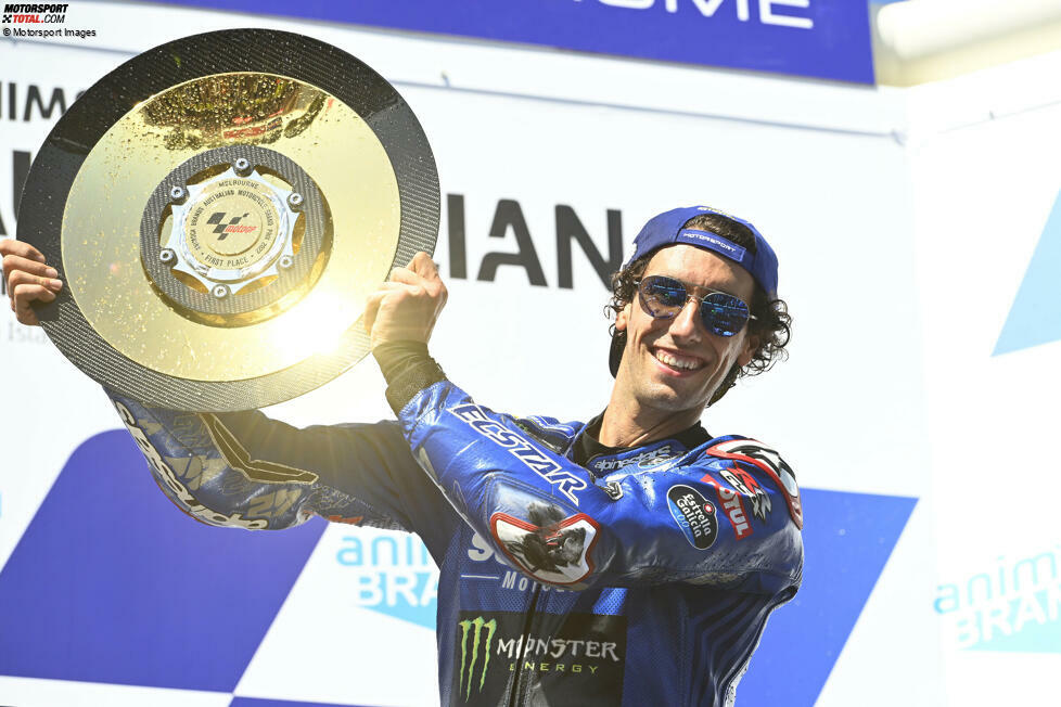Die MotoGP-Bilanz von Alex Rins (Stand: Ende 2022): 99 Rennen, 5 Siege, 17 Podestplätze, 6 schnellste Rennrunden. MotoGP-WM-Dritter 2020, Moto2-Vizeweltmeister 2015, Moto3-Vizeweltmeister 2013.