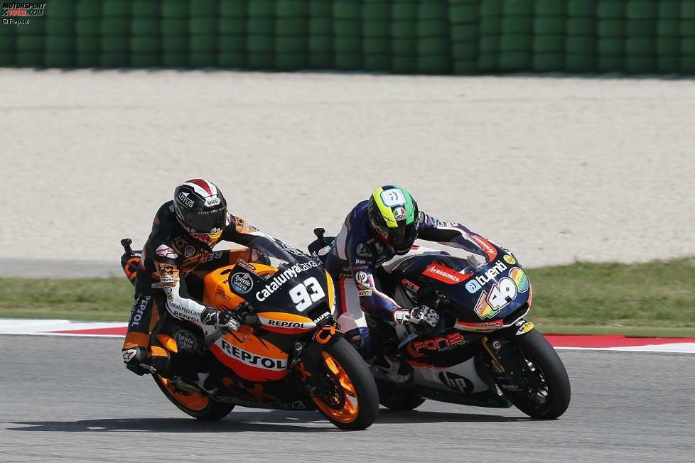 2012 platzt der Knoten, Espargaro ist der erste Verfolger von Marc Marquez. Mit vier Siegen wird er hinter seinem Landsmann Marquez Vizeweltmeister.