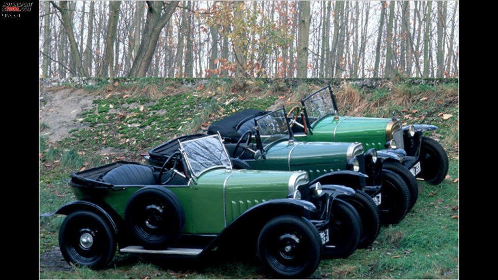 Opel baute ab 1924 ein Modell von Citroën fast identisch nach, nur die Farbe war anders: grün statt gelb. So kam der 