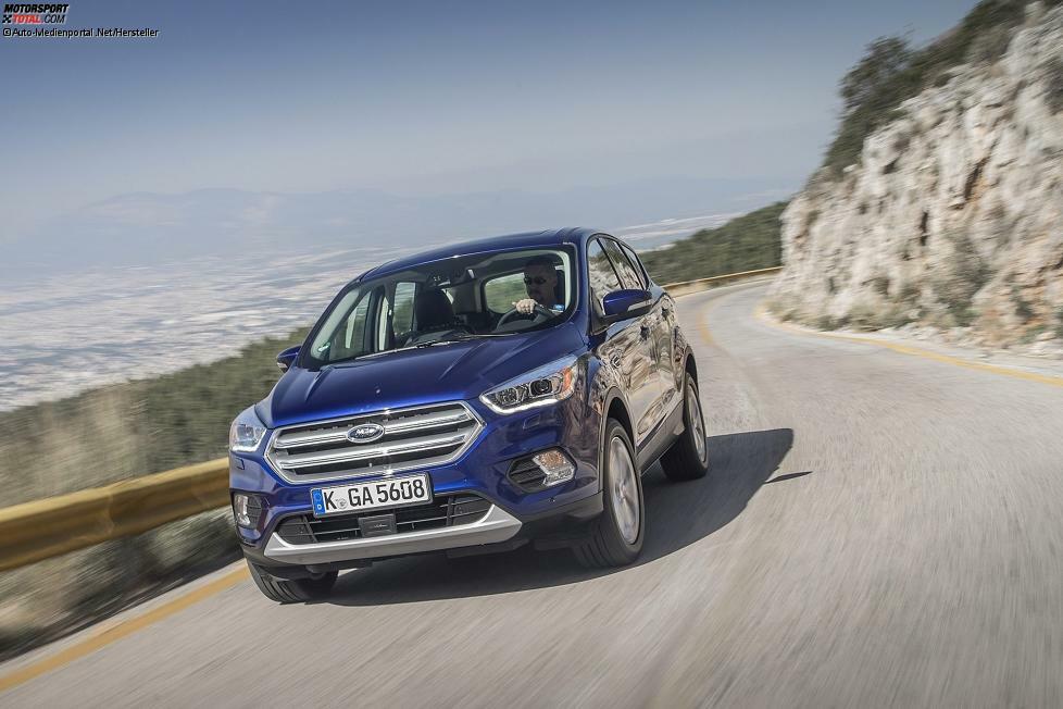 Segment: SUVs. Die neue Nummer 1: Ford Kuga mit einem Anteil von 8,5 innerhalb der Segmentgruppe. Verdrängt Mercedes GLK/GLC von der Spitze.