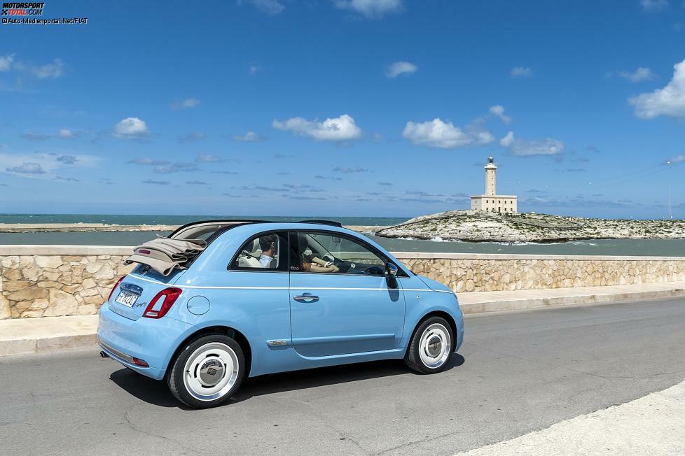 Für den neuen FIAT 500 Spiaggina '58 stehen zwei Benziner zur Wahl: der Vierzylinder 1.2 8V mit 69 PS und der Zweizylinder Twin-Air mit 85 PS.