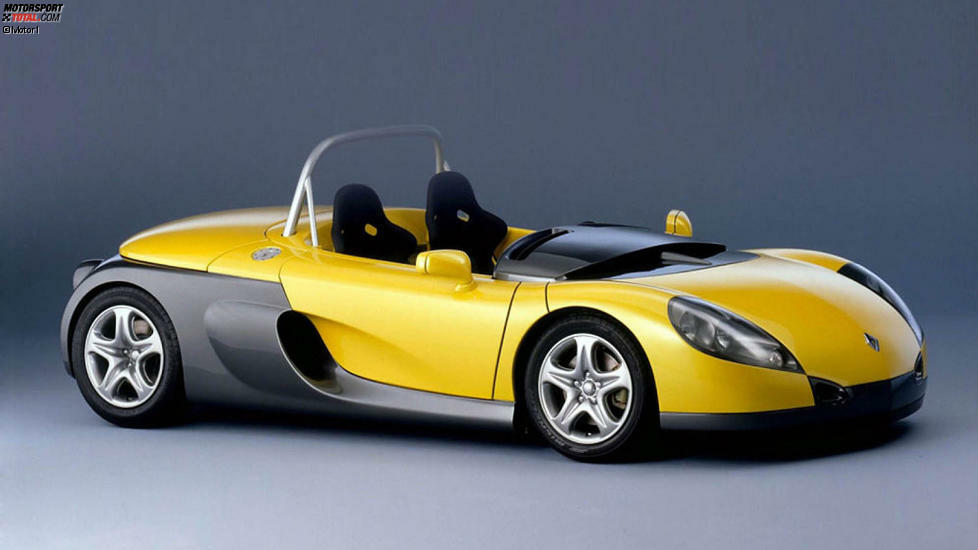 Renault Sport Spider: Dieser lustige Roadster von Renault Sport, kam 1996 auf den Markt. Kaum 1,25 Meter hoch, hatte der Sport Spider einen 2,0-Liter-Benzinmotor mit 150 PS, was für 215 km/h reichte. Seien Sie aber vorsichtig mit dem Sicherheitsbügel, wenn Sie unter einer Schranke hindurchfahren. Was Sie natürlich nie tun würden, oder?