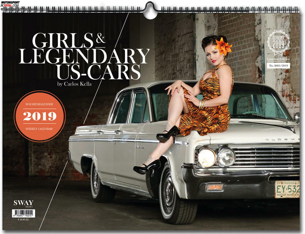 Girls & legendary US-Cars 2019, Titelbild: Acid Doll an einem Oldsmobile 88 von 1962