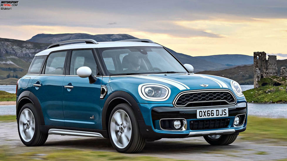 #22 Mini One Countryman: 
Ähnlich wie der Audi Q2 wirft auch der noch recht neue Mini Countryman (Länge: 4,30 Meter) seinen Markennamen und viel Lifestyle-Attitüde in die Waagschale. 24.700 Euro für die Basisausführung mit 102 PS sind eine interessante Preisgestaltung, um es höflich zu formulieren.