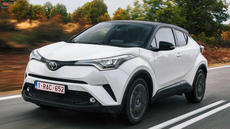 #19 Toyota C-HR 1.2 Turbo: 
Die Optik des 4,36 Meter langen Toyota C-HR polarisiert und dennoch (oder gerade deswegen) verkauft er sich gut. Los geht es bei 21.990 Euro für den 116 PS starken 1,2-LIter-Turbobenziner.