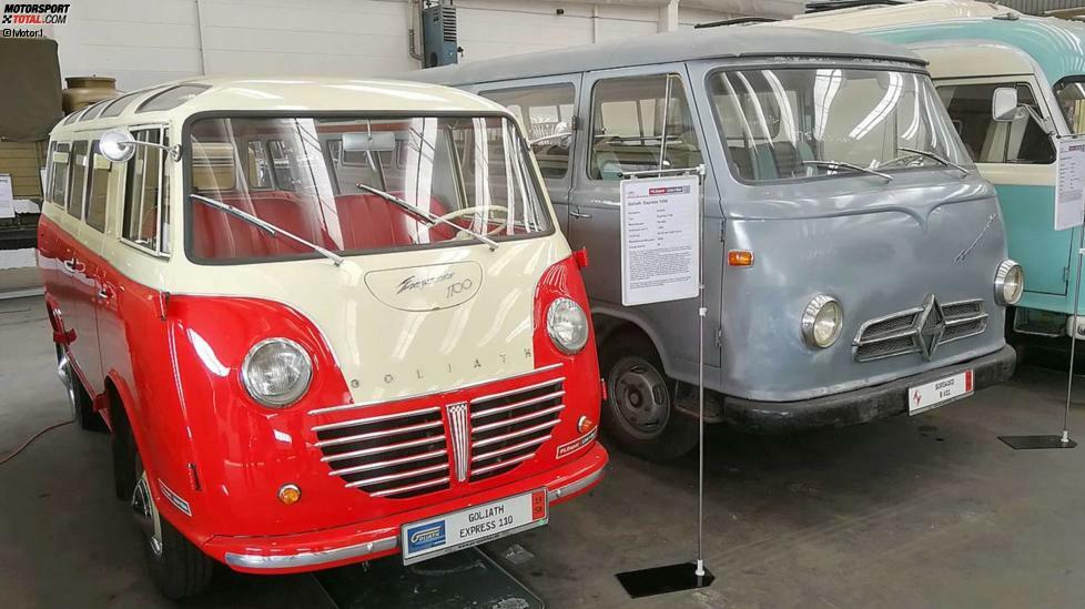 Inzwischen sind die Lieferwagen aus dem Borgward-Konzern sehr selten geworden. Links steht ein Goliath Express 1100 von 1958.