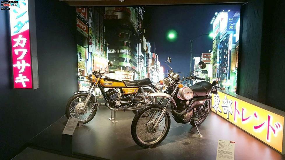Ende der 1960er-/Anfang der 1970er-Jahre mischen japanische Marken den Motorradmarkt auf. Stellvertretend dafür stehen diese beiden Maschinen von Yamaha und Honda.